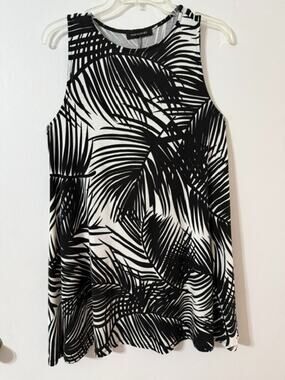 NWT Hourglass Lily Women's Fern Gully Tank Black and Off-white Dress - Size XS/S